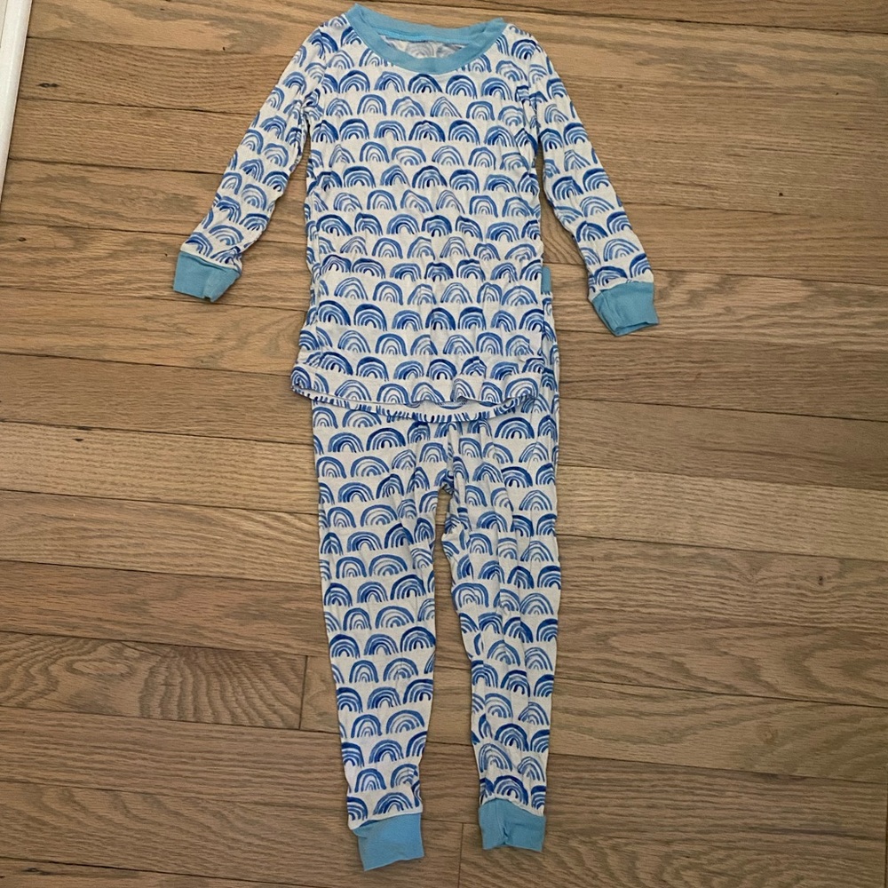 Little Sleepies Blue Rainbow Pajamas